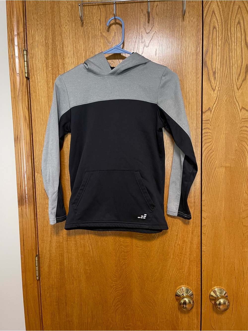 Kids Black and Gray Hooded Sweatshirt